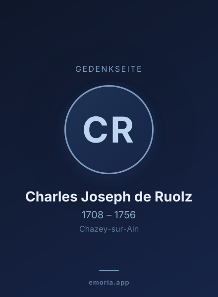 Gedenkportrait von Charles Joseph de Ruolz