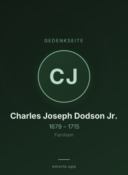 Gedenkportrait von Charles Joseph Dodson Jr.