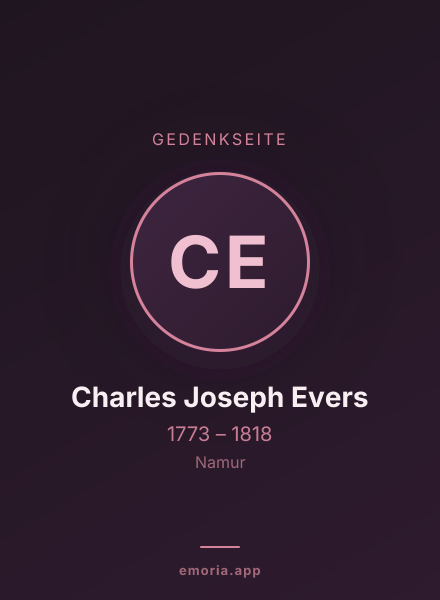 Gedenkportrait von Charles Joseph Evers