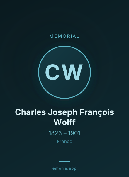 Memorial portrait of Charles Joseph François Wolff
