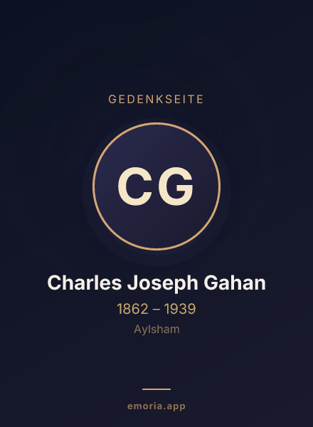 Gedenkportrait von Charles Joseph Gahan