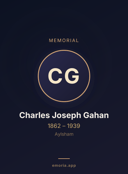 Memorial portrait of Charles Joseph Gahan