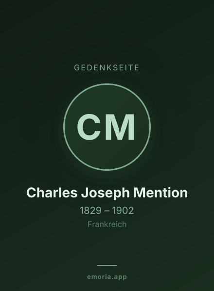 Gedenkportrait von Charles Joseph Mention