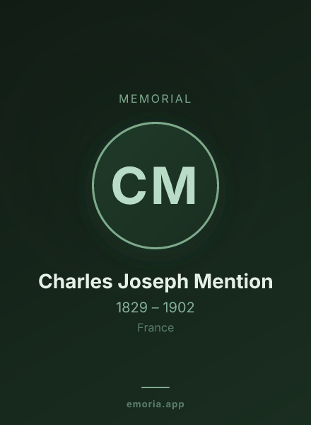 Memorial portrait of Charles Joseph Mention