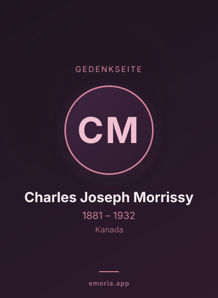 Gedenkportrait von Charles Joseph Morrissy