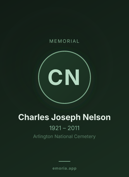 Memorial portrait of Charles Joseph Nelson