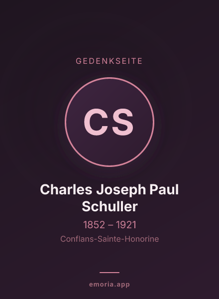 Gedenkportrait von Charles Joseph Paul Schuller