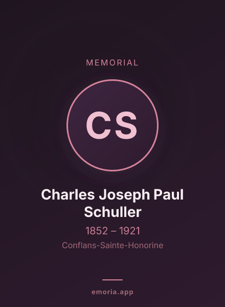 Memorial portrait of Charles Joseph Paul Schuller