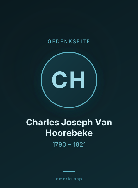 Gedenkportrait von Charles Joseph Van Hoorebeke