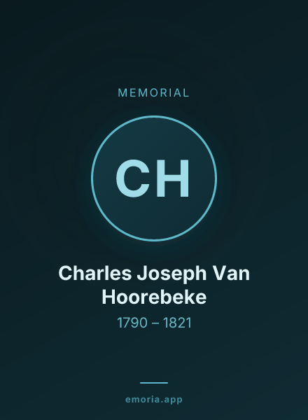 Memorial portrait of Charles Joseph Van Hoorebeke