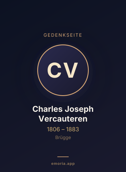 Gedenkportrait von Charles Joseph Vercauteren
