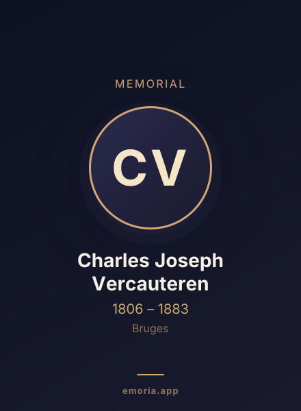 Memorial portrait of Charles Joseph Vercauteren