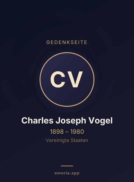 Gedenkportrait von Charles Joseph Vogel
