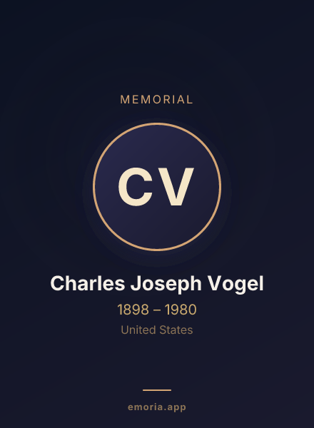 Memorial portrait of Charles Joseph Vogel