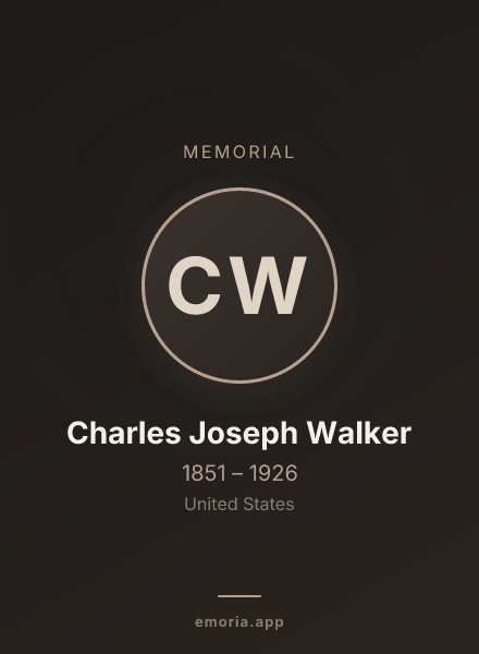 Memorial portrait of Charles Joseph Walker