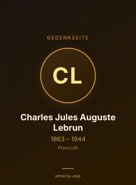 Gedenkportrait von Charles Jules Auguste Lebrun