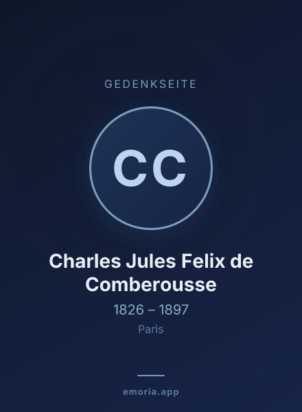 Gedenkportrait von Charles Jules Felix de Comberousse