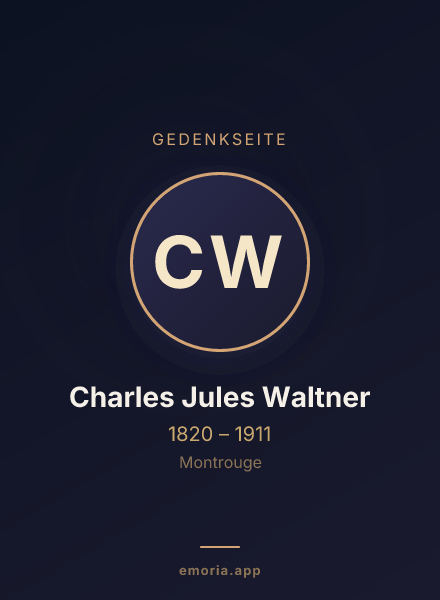 Gedenkportrait von Charles Jules Waltner