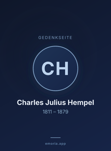Gedenkportrait von Charles Julius Hempel