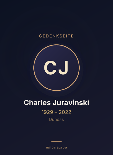 Gedenkportrait von Charles Juravinski