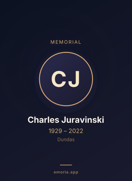 Memorial portrait of Charles Juravinski