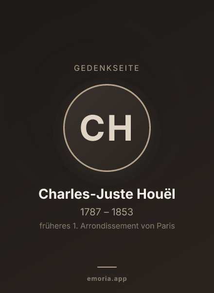Gedenkportrait von Charles-Juste Houël