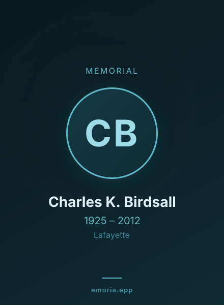 Memorial portrait of Charles K. Birdsall