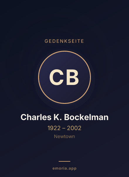 Gedenkportrait von Charles K. Bockelman