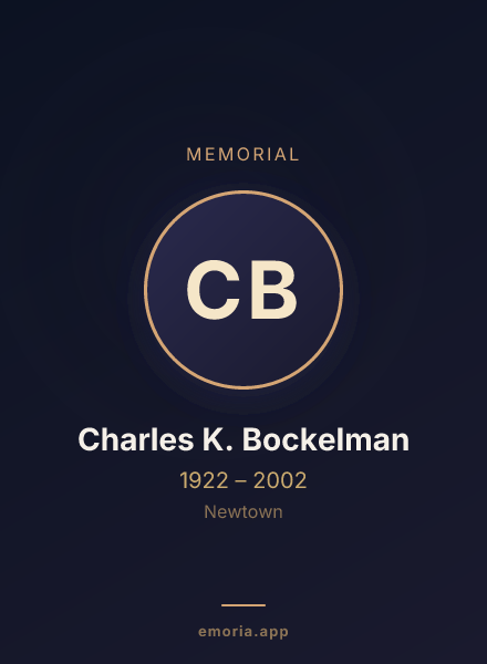 Memorial portrait of Charles K. Bockelman