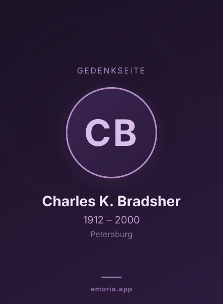 Gedenkportrait von Charles K. Bradsher