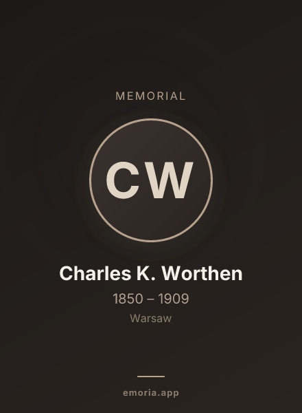 Memorial portrait of Charles K. Worthen