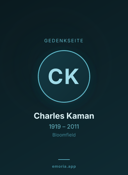 Gedenkportrait von Charles Kaman