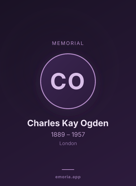 Memorial portrait of Charles Kay Ogden
