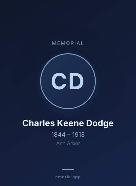 Memorial portrait of Charles Keene Dodge