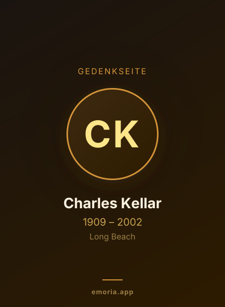 Gedenkportrait von Charles Kellar