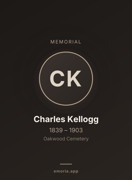 Memorial portrait of Charles Kellogg