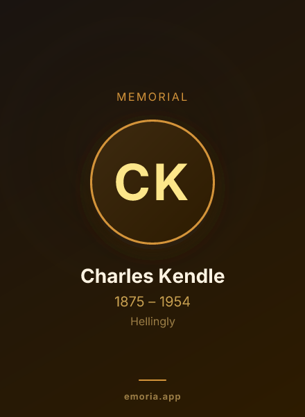 Memorial portrait of Charles Kendle
