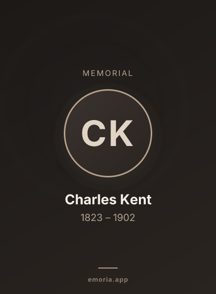 Memorial portrait of Charles Kent