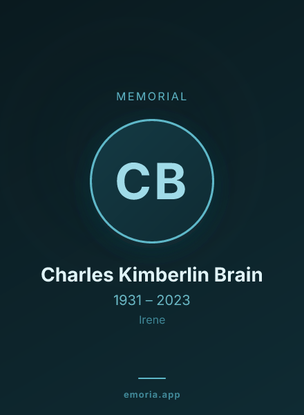 Memorial portrait of Charles Kimberlin Brain