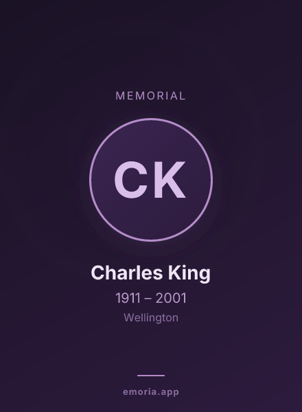 Memorial portrait of Charles King