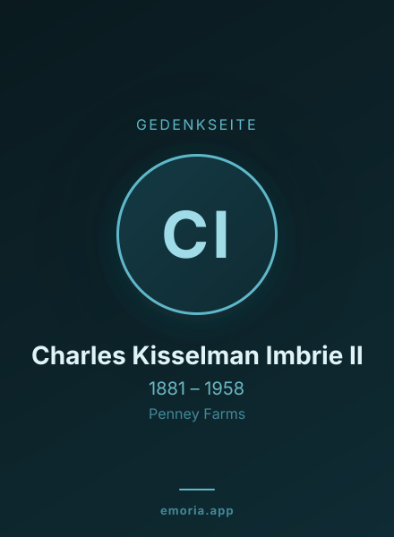 Gedenkportrait von Charles Kisselman Imbrie II