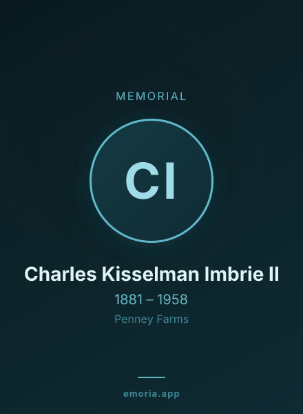 Memorial portrait of Charles Kisselman Imbrie II