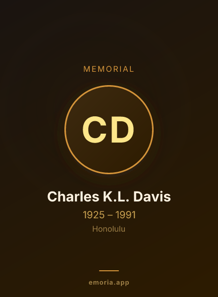 Memorial portrait of Charles K.L. Davis
