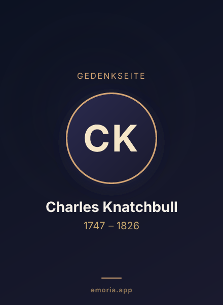 Gedenkportrait von Charles Knatchbull