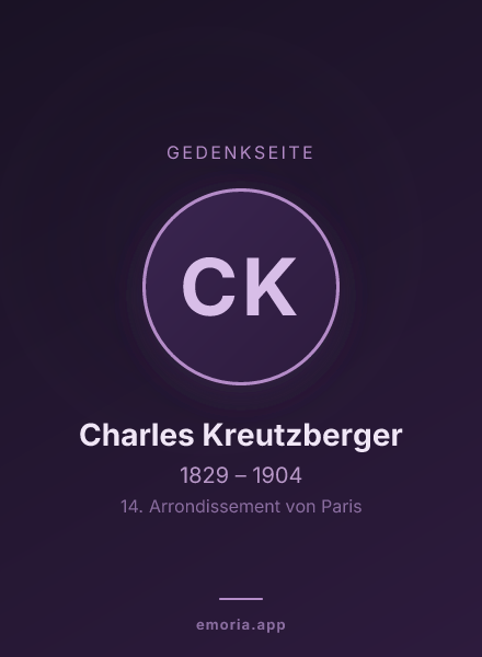 Gedenkportrait von Charles Kreutzberger