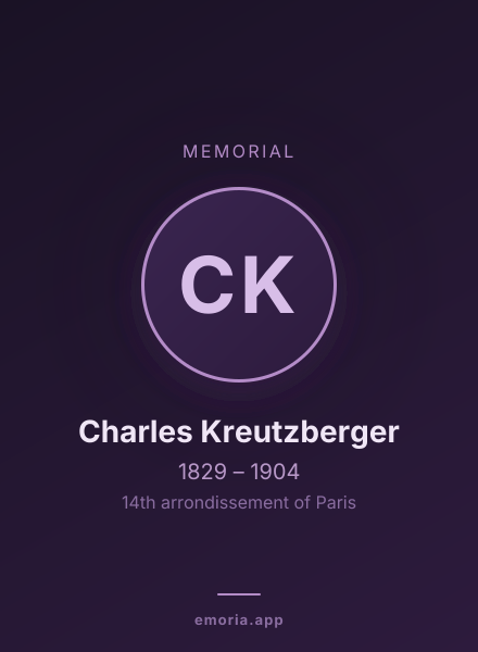 Memorial portrait of Charles Kreutzberger