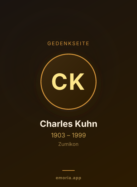 Gedenkportrait von Charles Kuhn