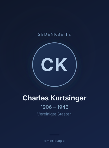 Gedenkportrait von Charles Kurtsinger