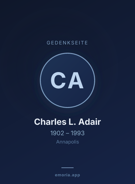 Gedenkportrait von Charles L. Adair