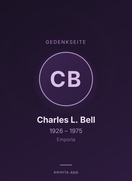 Gedenkportrait von Charles L. Bell